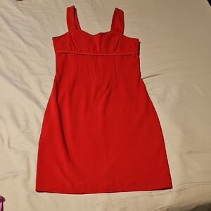 Chic Red Sleeveless Mini Dress